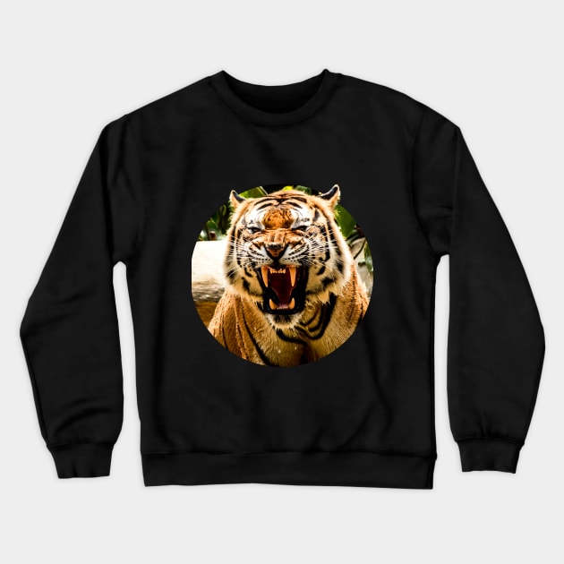 Bengal Tiger Roar Crewneck Sweatshirt by onibug